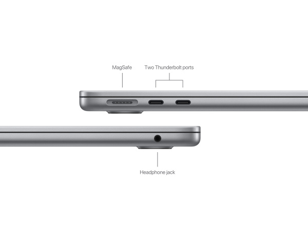 Apple MacBook Air 13" (M3, 8C CPU, 10C GPU, 2024), 16 ГБ, 256 ГБ SSD, Space Gray (серый космос)