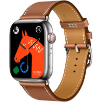 Apple Watch Series 8, 45 мм, Silver Stainless/Hermès Gold Single Tour