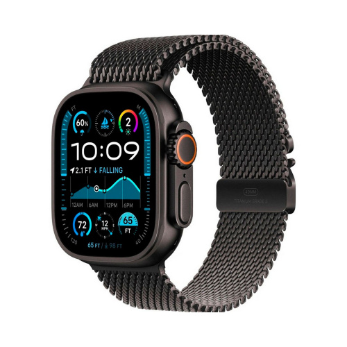 Apple Watch Ultra 2, 49mm, Black Titanium Case, Black Milanese Loop L, MX5V3N