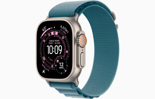 Apple Watch Ultra 3, 49mm, Natural Blue Alpine Loop M, MEWM4 