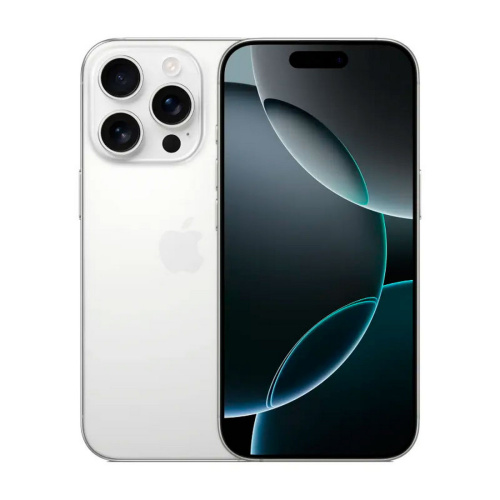 Apple iPhone 16 Pro, dual-SIM, 128 GB, White Titanium (титановый белый)