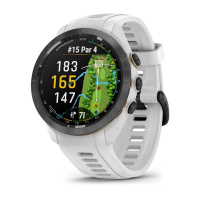 Garmin Approach S70 - 42 mm Black Ceramic Bezel with White Silicone Band