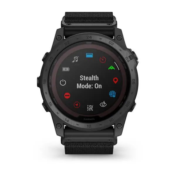 Мультиспортивные часы Garmin Tactix 7 Pro Ballistics Edition с черным нейлоновым ремешком