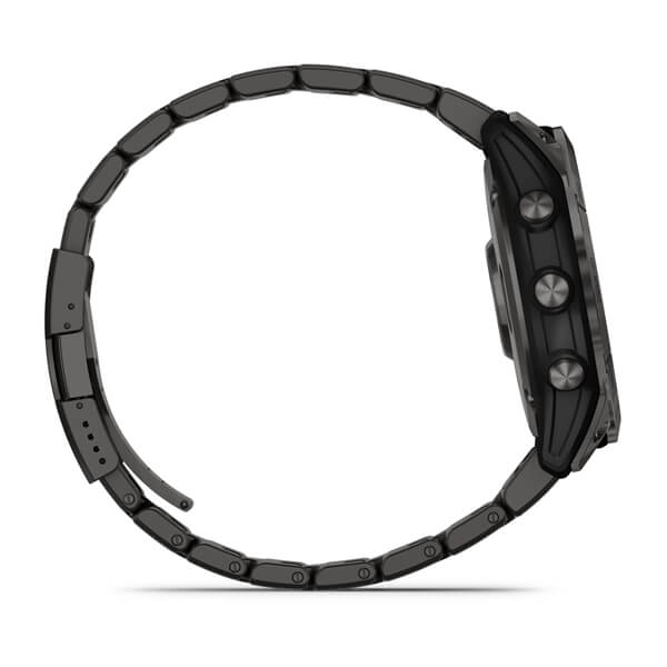 Мультиспортивные часы Garmin Fenix 7X Sapphire Solar титановый угольно-серый DLC с угольно-серым титановым DLC браслетом