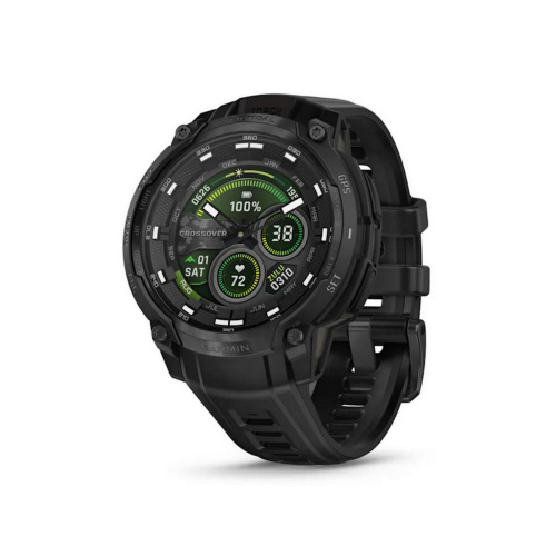 фотоМультиспортивные часы Garmin Instinct Crossover AMOLED Tactical Edition Black