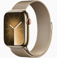 Apple Watch Series 9, 41mm, Stainless Steel, Gold/ Milanese Loop