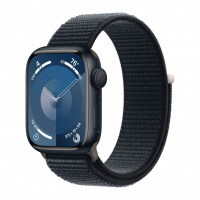 Apple Watch Series 9, 45mm, Midnight / Midnight Sport Loop