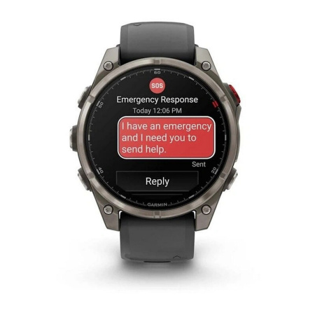 Умные часы Garmin Fenix 8 Pro, 51 мм, Amoled Sapphire Lens Carbon Grey DLC Tinanium With Black/Pebble Gray фото