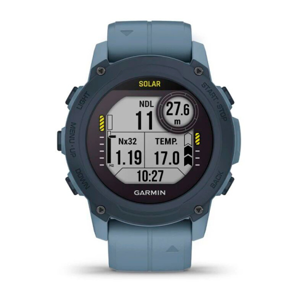 Мультиспортивные часы Garmin Descent G1 Solar Dive Computer Hurricane Blue