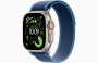 Apple Watch Ultra 3, 49mm, Natural Titanium, Bright Blue Trail Loop M/L, MEWU4