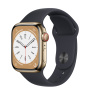 Apple Watch Series 8, 45 мм, Gold Stainless/Midnight sport loop
