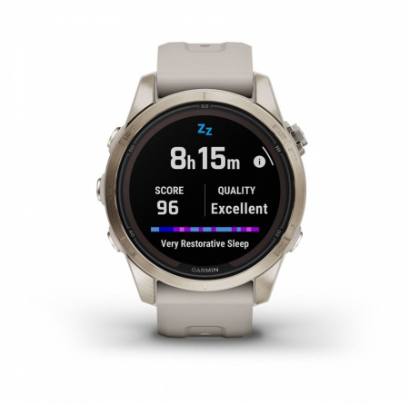 Мультиспортивные часы Garmin Fenix 7S Pro Sapphire Solar Soft Gold