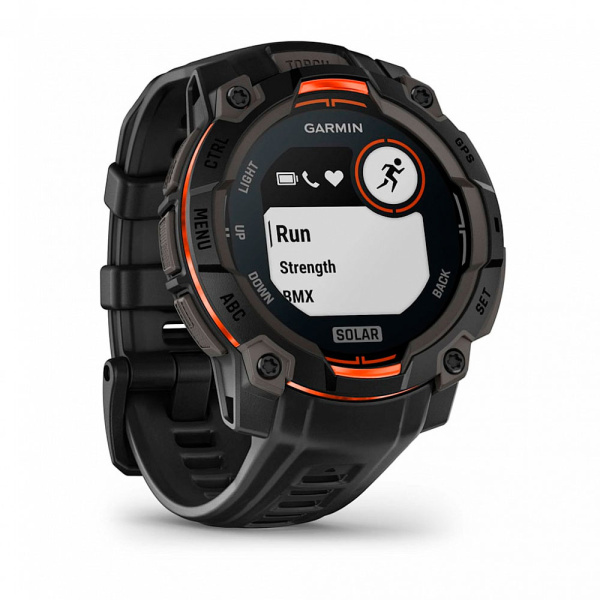 Мультиспортивные часы Garmin INSTINCT 3 Solar Black, 45 mm