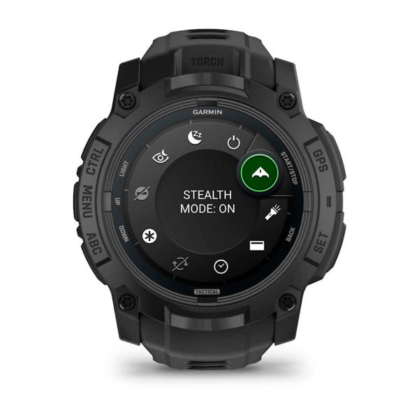 Мультиспортивные часы Garmin INSTINCT 3, 50 mm, AMOLED, Tactical Edition Black with Black Band