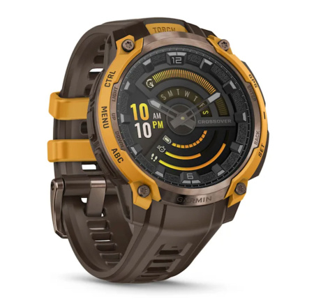 фотоМультиспортивные часы Garmin Instinct Crossover AMOLED Bronze/Sunburst