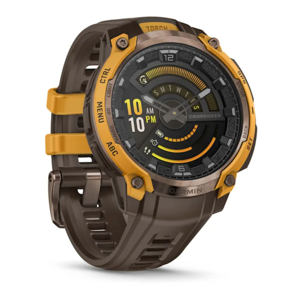 фотоМультиспортивные часы Garmin Instinct Crossover AMOLED Bronze/Sunburst