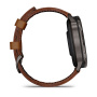 Мультиспортивные часы Garmin Venu 4, 45 мм, Slate with Black Silicone Band and Brown Leather Band фото