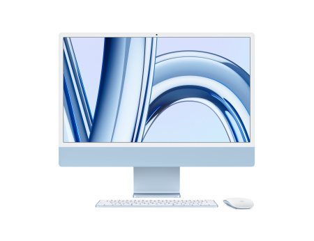 Apple iMac 24" Retina 4,5K, M3 (8C CPU, 10C GPU, 2023), 8 ГБ, 512 ГБ SSD, Blue (синий)