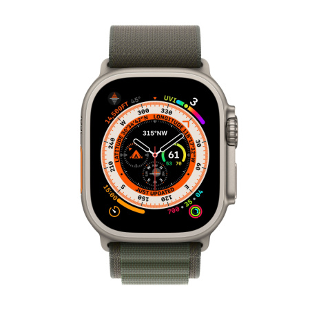Apple Watch Ultra, 49 мм, Green Alpine Loop, размер S