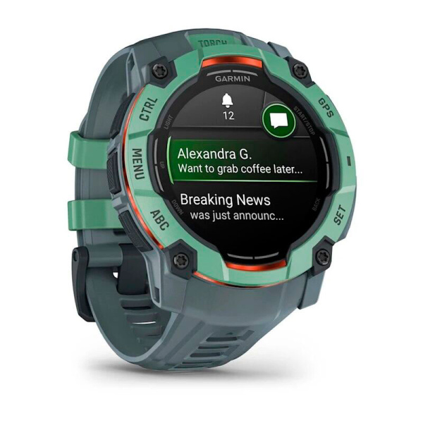 Мультиспортивные часы Garmin INSTINCT 3 AMOLED Neo Tropic Twilight Band, 50 mm