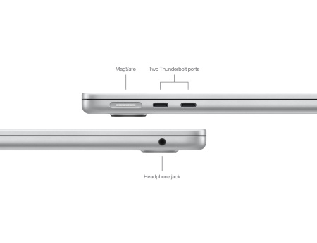 Apple MacBook Air 13" (M3, 8C CPU, 10C GPU, 2024), 24 ГБ, 1 TБ SSD, Silver (серебристый)