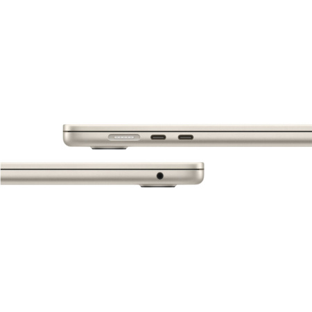 Apple MacBook Air 15" (M3, 8C CPU/10C GPU, 2024), 24 ГБ, 512 ГБ SSD, Starlight («сияющая звезда») 