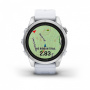 Мультиспортивные часы Garmin epix Pro (Gen 2) Standard Edition 42 мм, серебристый корпус, белый ремешок