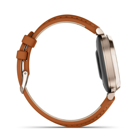 Умные часы Garmin Lily 2 Cream Gold Case with Tan Leather Band