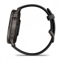 Мультиспортивные часы Garmin Venu 4, 45 мм, Slate with Black Silicone Band фото