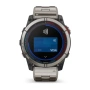 Мультиспортивные часы Garmin Quatix 7 Sapphire Solar титановый с серебристым титановым браслетом