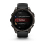 Умные часы Garmin Fenix 8, 47 мм, Amoled Sapphire Carbon Gray DLC Titanium with Black/Pebble Gray Silicone