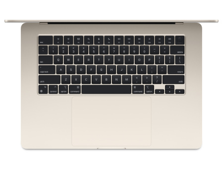 Apple MacBook Air 15" (M3, 8C CPU/10C GPU, 2024), 8 ГБ, 256 ГБ SSD, Starlight («сияющая звезда») 