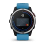 Мультиспортивные часы Garmin Quatix 7 Base с синим силиконовым ремешком