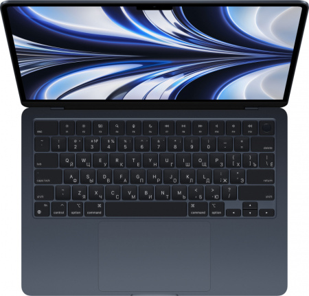 Apple MacBook Air 13" (M2, 8C CPU, 8C GPU, 2022), 16 ГБ, 256 ГБ SSD, Midnight («Полуночный черный»)