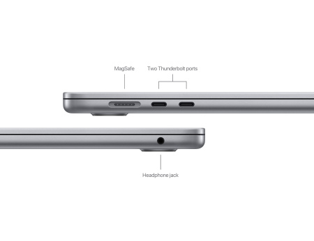 Apple MacBook Air 15" (M3, 8C CPU/10C GPU, 2024), 24 ГБ, 512 ГБ SSD, Space Gray (серый космос)