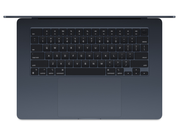 Apple MacBook Air 15" (M3, 8C CPU/10C GPU, 2024), 8 ГБ, 256 ГБ SSD, Midnight (полуночный черный)