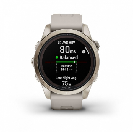 Мультиспортивные часы Garmin Fenix 7S Pro Sapphire Solar Soft Gold