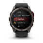 Умные часы Garmin Fenix 8 PRO, 51 мм, MicroLED, Sapphire, Carbon Gray DLC Titanium with Black/Pebble Gray Silicone Band фото
