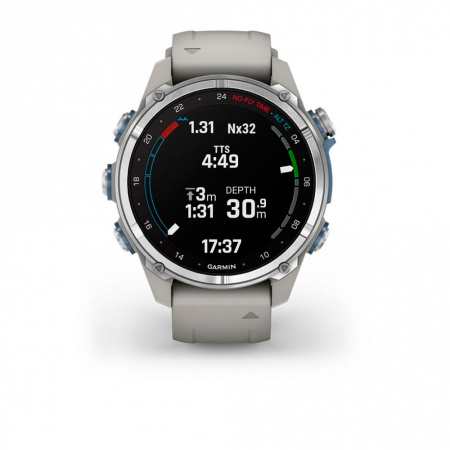 Мультиспортивные часы Garmin Descent MK3 Stainless Steel Fog Gray