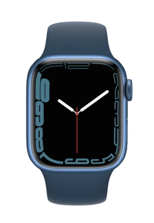 Часы Apple Watch Series 7 GPS 45mm Aluminum Case with Sport Band (Синий / Синий омут) MKN83
