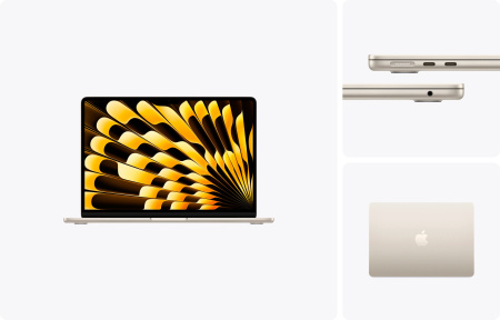 Фото Apple MacBook Air 13" (M5, 10C CPU, 10C GPU, 2026), 32 ГБ, 512 ГБ SSD, Starlight (сияющая звезда)