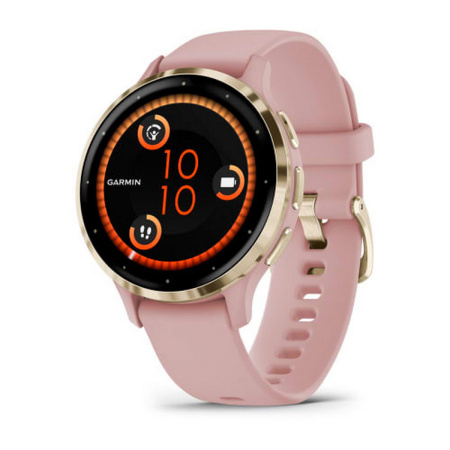 Мультиспортивные часы Garmin Venu 3S Soft Gold Stainless Steel Bezel with Dust Rose Case and Silicone Band фото