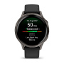 Мультиспортивные часы Garmin Venu 4, 41 мм, Slate with Black Silicone Band фото