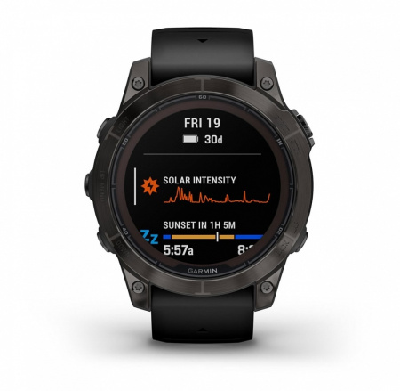 Мультиспортивные часы Garmin Fenix 7 Pro Sapphire Solar Сarbon Gray