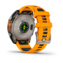 Умные часы Garmin Fenix 8, 47 мм, Amoled Sapphire Titanium with Spark Orange/Graphite Silicone Band