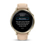 Мультиспортивные часы Garmin Venu 4, 41 мм, Lunar Gold with Bone Silicone Band and Light Sand Leather Band фото