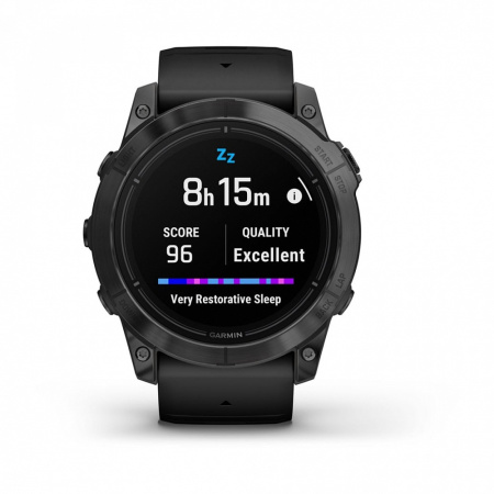 Мультиспортивные часы Garmin Epix Pro (Gen 2) Standard Edition 51 мм, серый, черный силиконовый ремешок