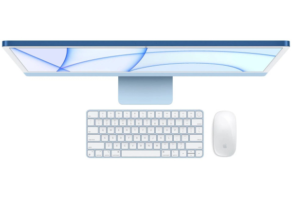 Apple iMac 24” 4.5K Retina, M1(8C CPU, 7C GPU) 8GB/ 256GB SSD, Blue (синий), английская клавиатура