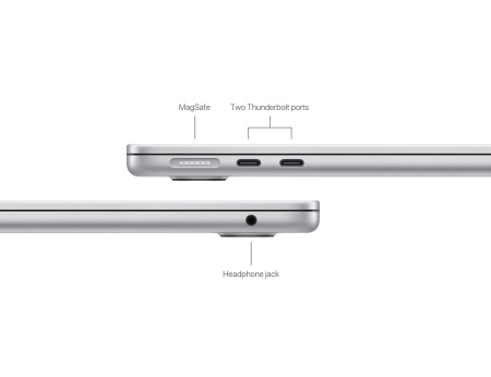 Apple MacBook Air 13" (M3, 8C CPU, 10C GPU, 2024), 16 ГБ, 256 ГБ SSD, Silver (серебристый)