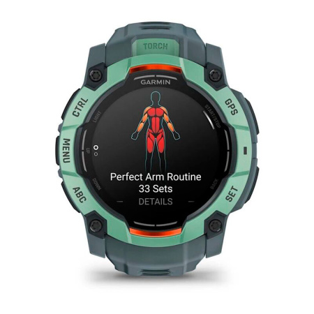Мультиспортивные часы Garmin INSTINCT 3 AMOLED Neo Tropic Twilight Band, 50 mm
